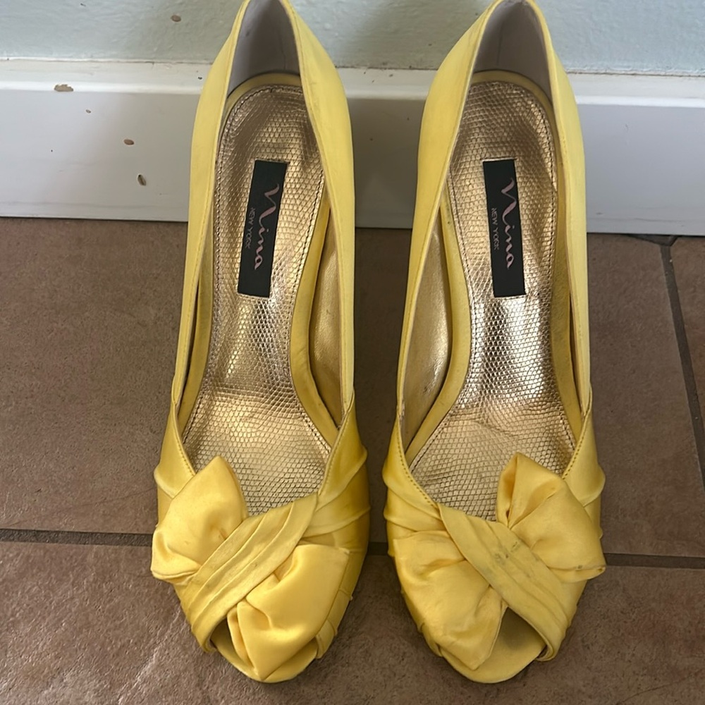 Nina bridal shoes. Has some marks from wear.